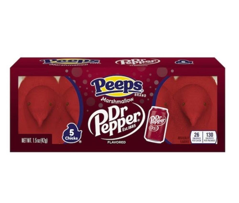 Dr Pepper Flavor Peeps Marshmallow Chicks Lot of 2 Packs of 5- GLUTEN & FAT FREE
